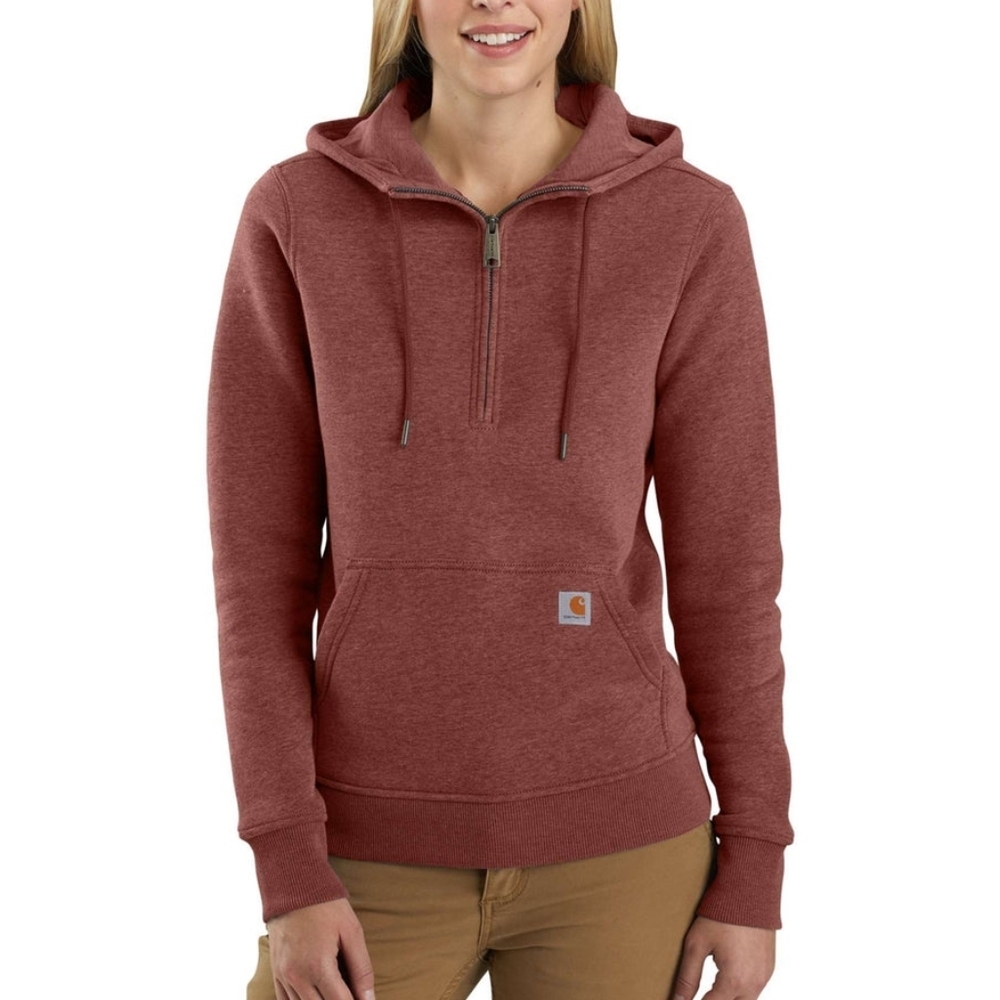 Carhartt Women's Maroon Half-Zip Hoodie